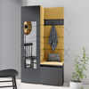 Moderner Kleiderschrank Rio Graphit mit Spiegel Schuhschrank Trinity  18