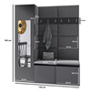 Kleiderschrank Luxore, Stoff Trinity 02, Graphit