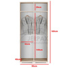 Kleiderschrank Minosa Graphit mit Spiegel Polsterplatten Schuhschrank Trinity 18