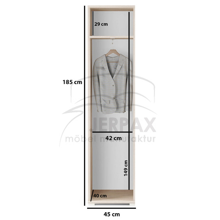 Moderner Kleiderschrank Rio Weiß mit Spiegel Schuhschrank Trinity  02