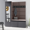 Kleiderschrank Luxore, Stoff Trinity 08, Graphit